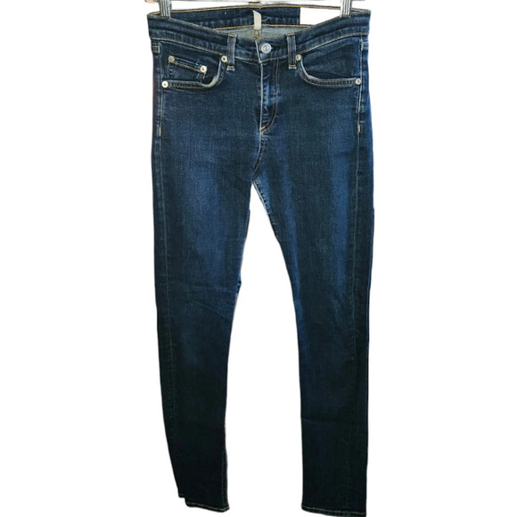 Rag & Bone High Rise Skinny Dark Wash Jeans - Picture 1 of 2